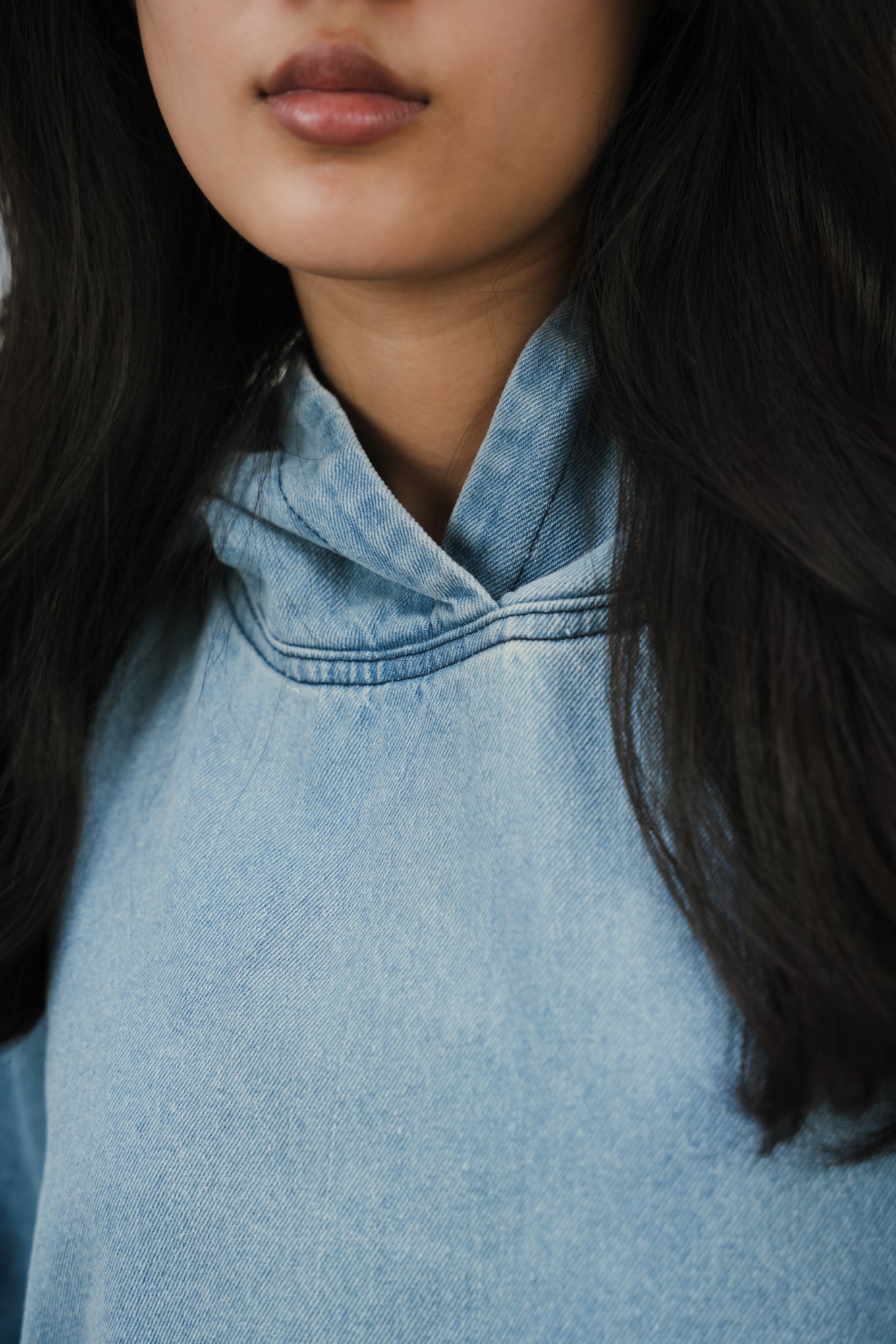 Sky Fade Denim Hoodie
