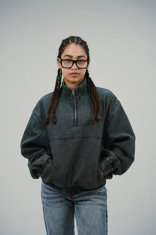Deep Blue Fade Quarter-Zip