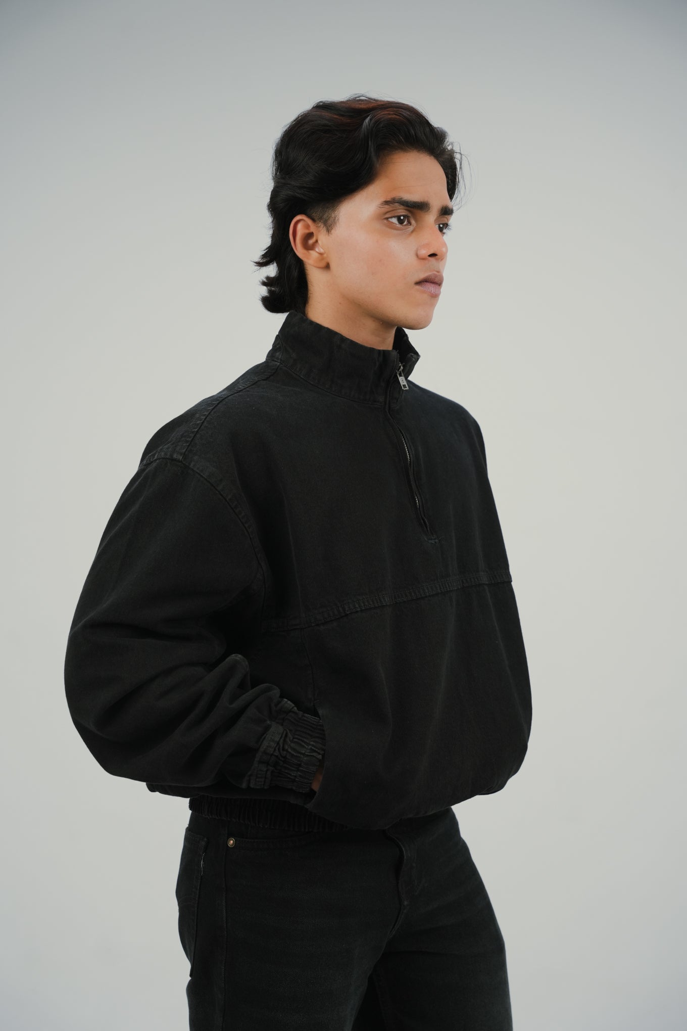 Black Fade Quarter-Zip