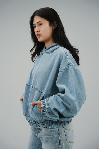 Sky Fade Denim Hoodie