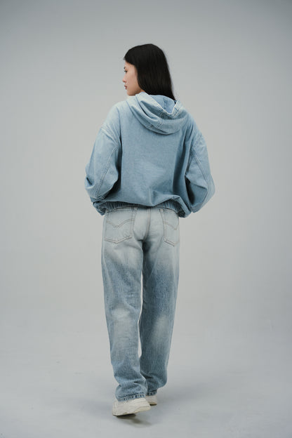Sky Fade Denim Hoodie