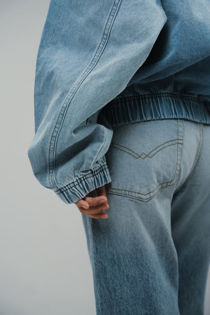 Sky Fade Denim Hoodie