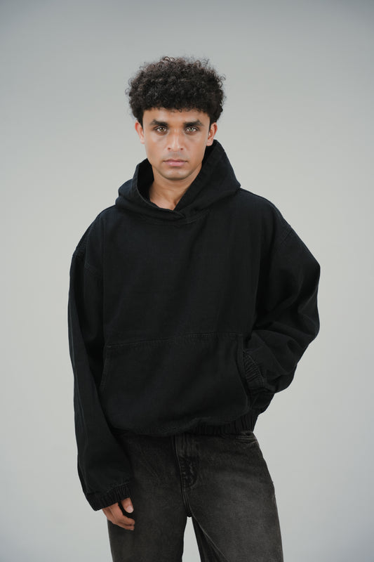 Carbon Black Denim Hoodie