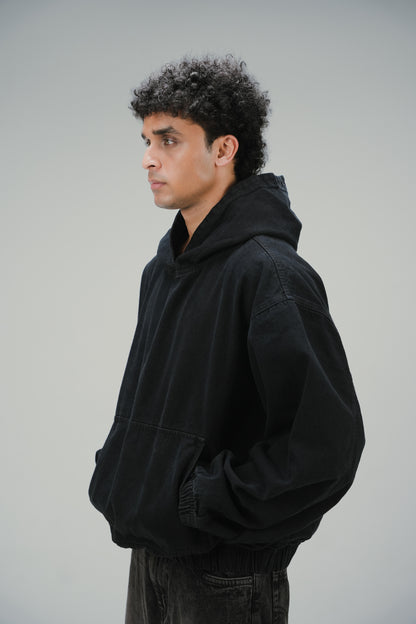 Carbon Black Denim Hoodie