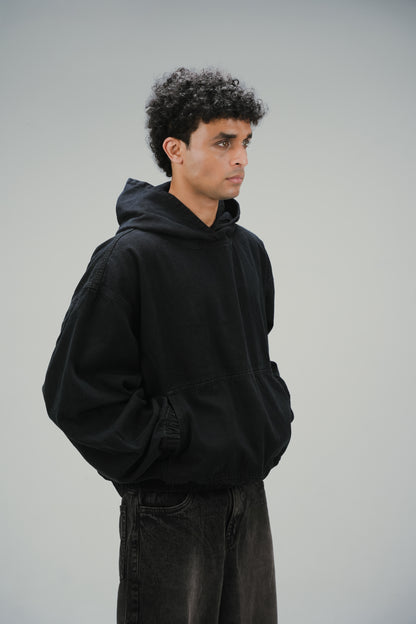 Carbon Black Denim Hoodie