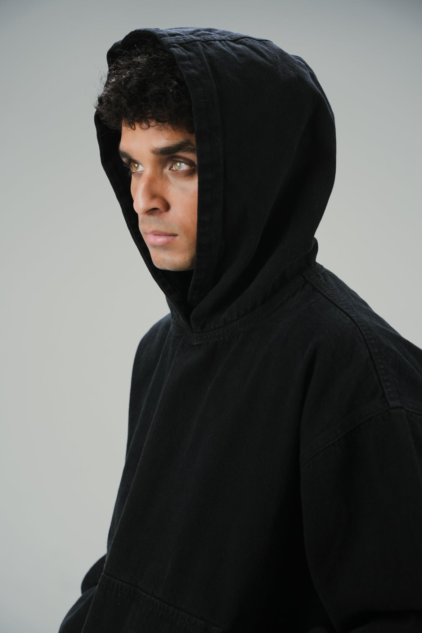 Carbon Black Denim Hoodie