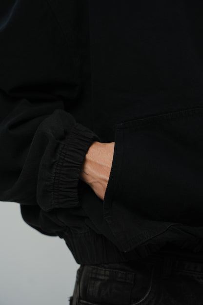 Carbon Black Denim Hoodie