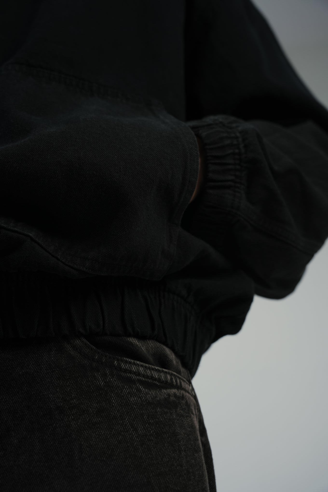 Carbon Black Denim Hoodie