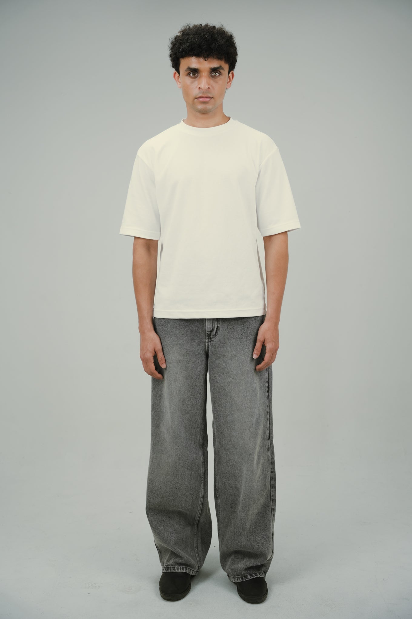 Ash Grey Baggy Jeans