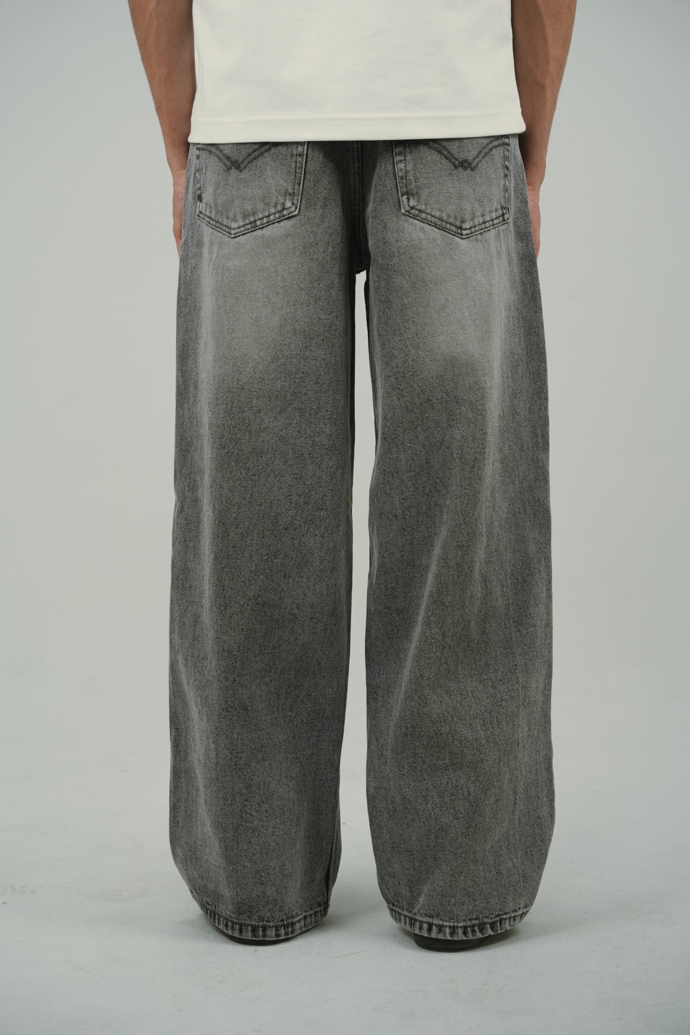 Ash Grey Baggy Jeans