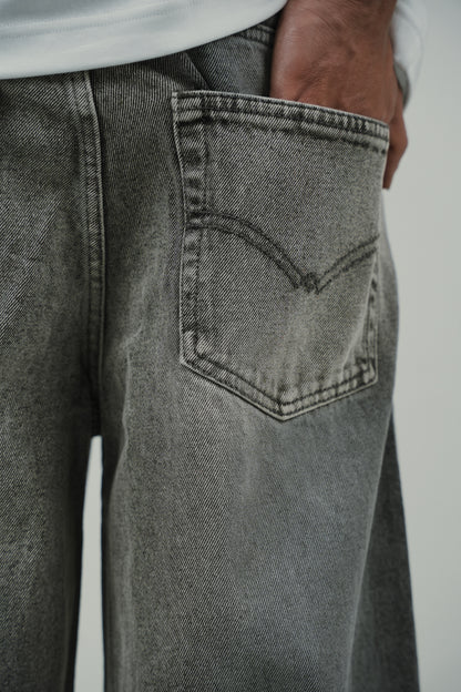 Ash Grey Baggy Jeans