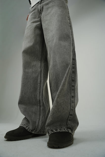 Ash Grey Baggy Jeans